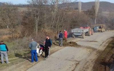 Новата Месна заедница на с. Вирче спроведе акција за чистење на локалниот пат за с. Вирче