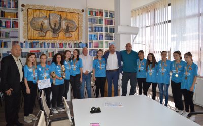 Шампионките од ЖКК „Патриот 2016“ на прием кај градоначалникот Трајковски