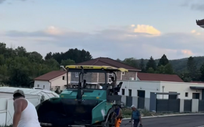 Асфалт на новите улици во населба Пролет